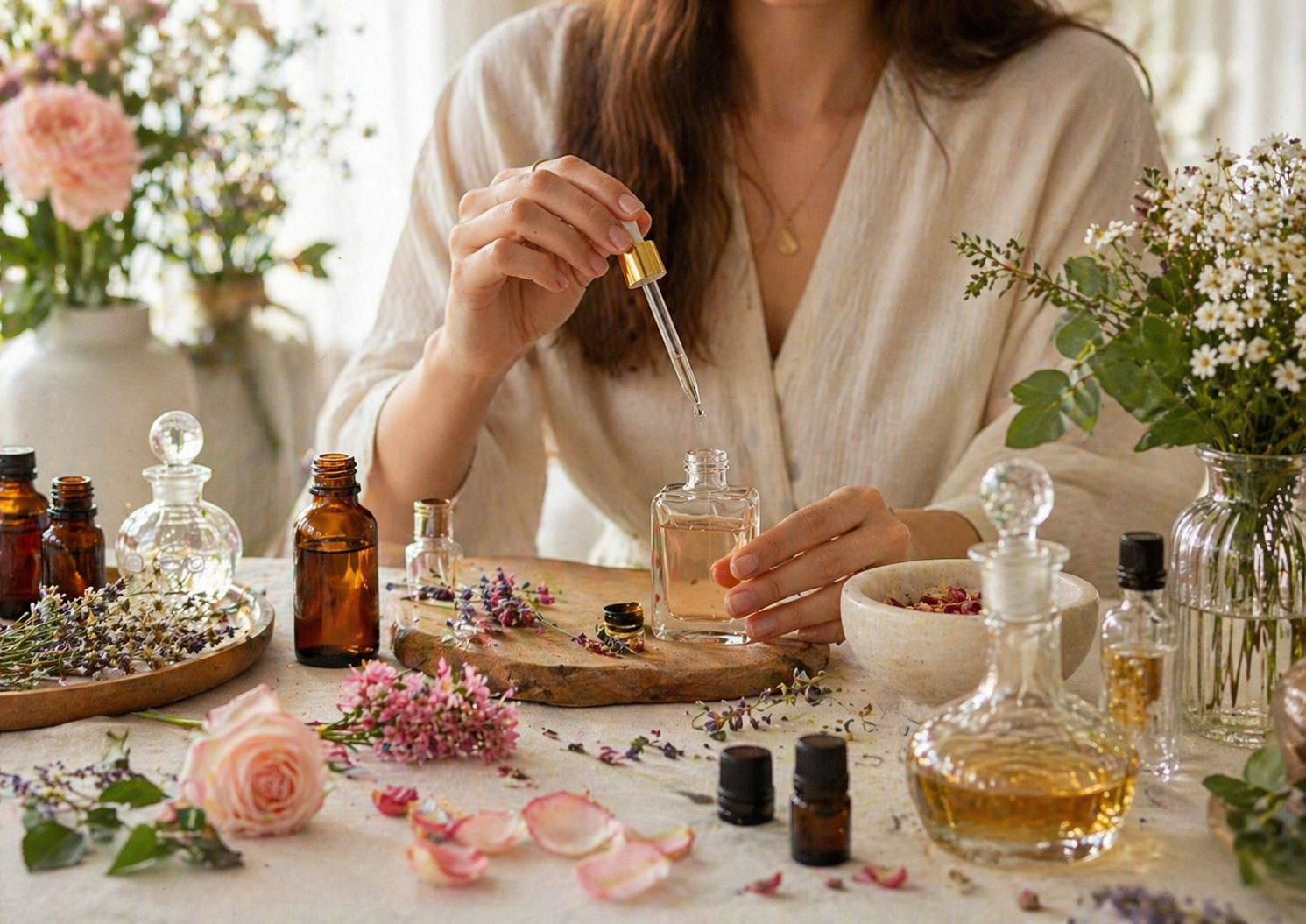 Cómo hacer un perfume natural con aceites esenciales en casa
